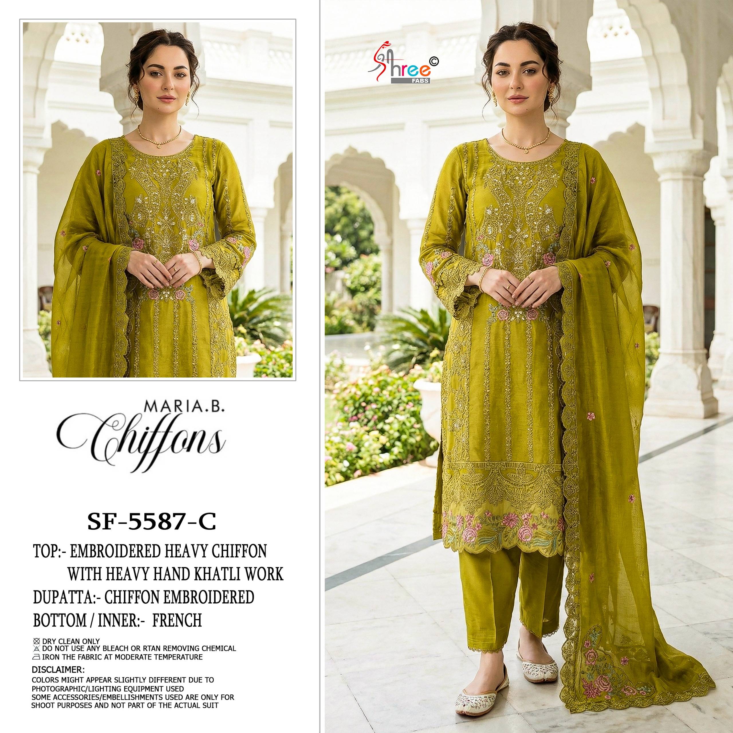 5587 COLOR By SHREE FABS Beautiful Pakistani Suits Colorful Stylish Fancy Ethnic Wear Chiffon Dresses At Wholesale